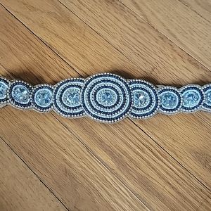 Anthropologie Crystal beaded belt (size small)
